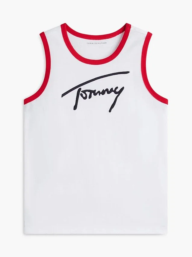 Kids’ Script Tommy Logo Tank Top Kids’ Script Tommy Logo Tank Top