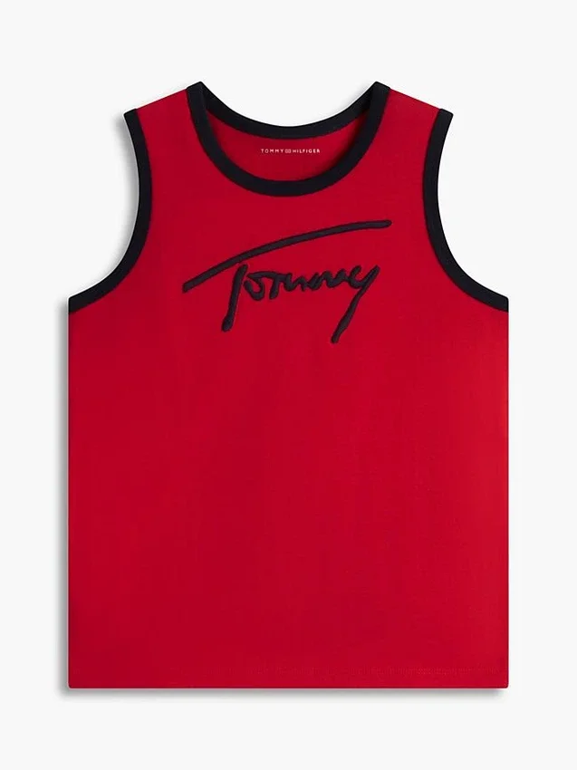 Kids’ Script Tommy Logo Tank Top Kids’ Script Tommy Logo Tank Top