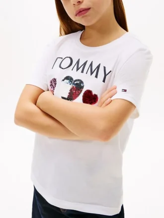 Kids’ Sequin Heart Logo T-Shirt
