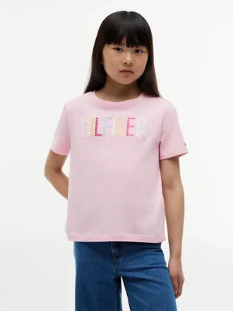 Kids’ Sequin Hilfiger Logo T-Shirt