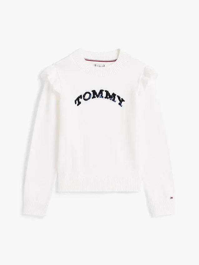 Kids’ Sequin Logo Ruffle Sweater Kids’ Sequin Logo Ruffle Sweater