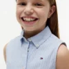 Kids’ Sleeveless Belted Shirtdress