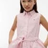 Kids’ Sleeveless Belted Shirtdress