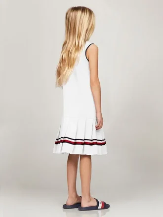 Kids’ Sleeveless Pleated Polo Dress