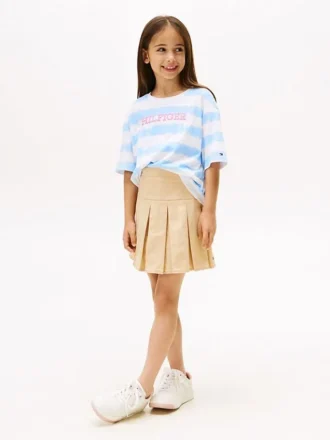 Kids’ Solid Pleated Skirt