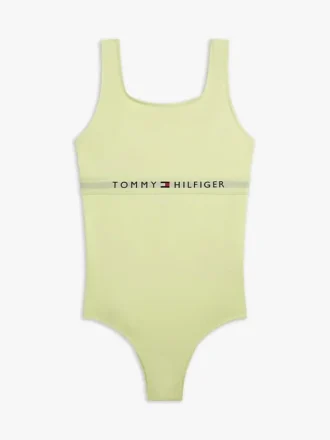 Kids’ Square-Neck Logo Swimsuit