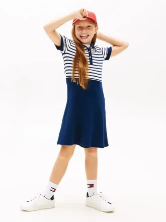 Kids’ Stretch Polo Skater Dress