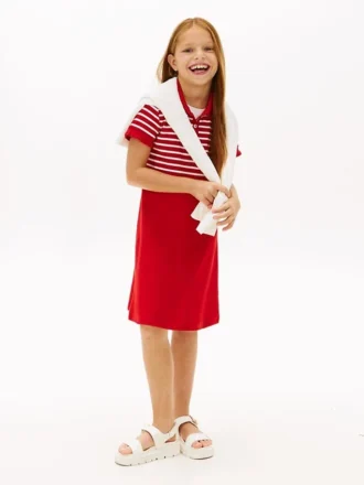 Kids’ Stretch Polo Skater Dress