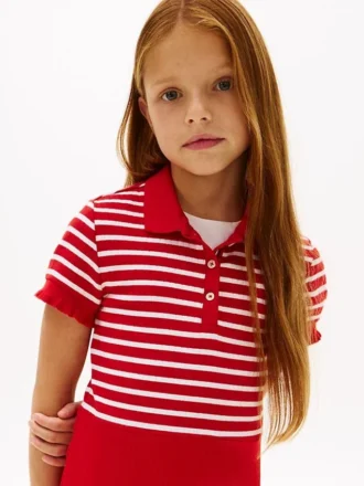 Kids’ Stretch Polo Skater Dress