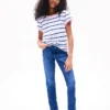 Kids’ Stripe Knot-Hem T-Shirt