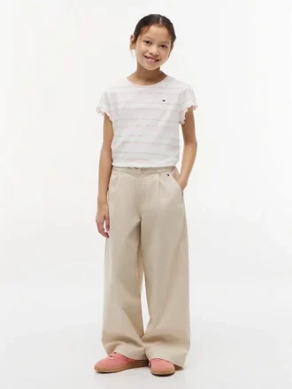 Kids’ Stripe Lettuce-Trim Sleeve T-Shirt