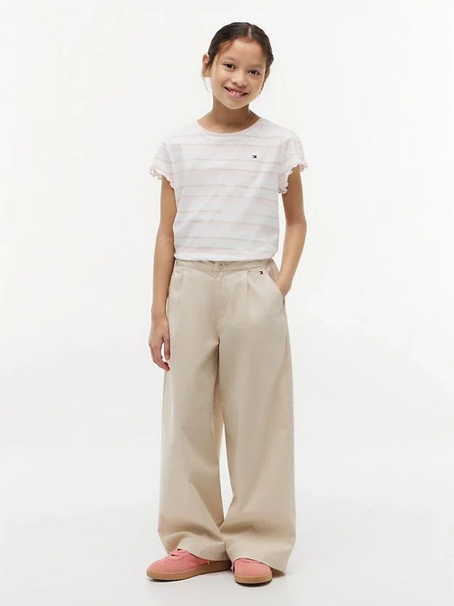 Kids’ Stripe Lettuce-Trim Sleeve T-Shirt Kids’ Stripe Lettuce-Trim Sleeve T-Shirt