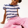 Kids’ Stripe Lettuce-Trim Sleeve T-Shirt Kids’ Stripe Lettuce-Trim Sleeve T-Shirt