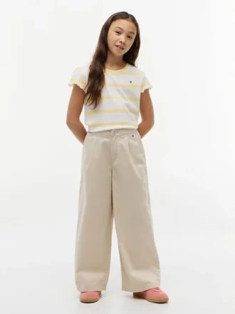 Kids’ Stripe Lettuce-Trim Sleeve T-Shirt