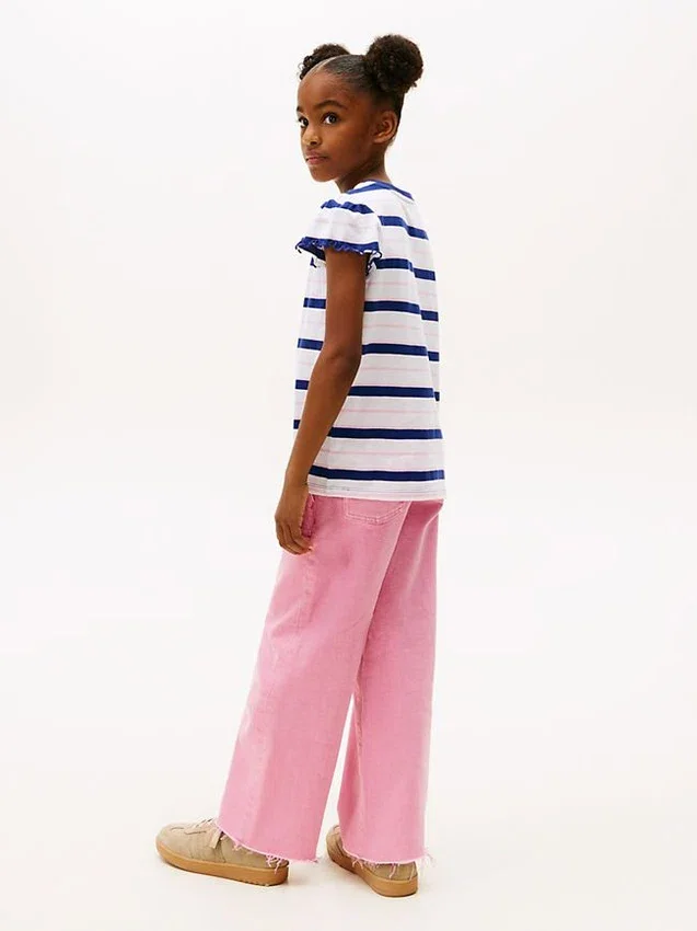 Kids’ Stripe Lettuce-Trim Sleeve T-Shirt Kids’ Stripe Lettuce-Trim Sleeve T-Shirt