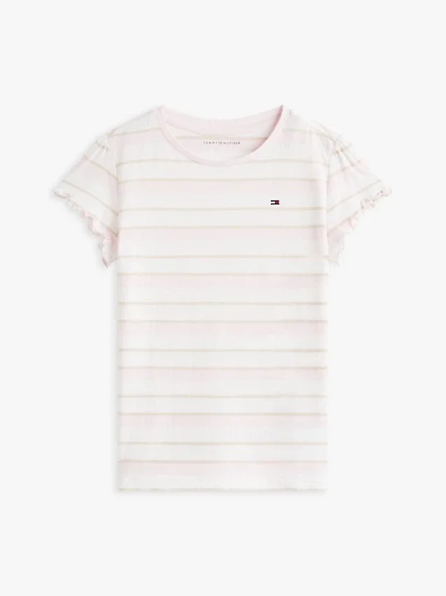 Kids’ Stripe Lettuce-Trim Sleeve T-Shirt Kids’ Stripe Lettuce-Trim Sleeve T-Shirt