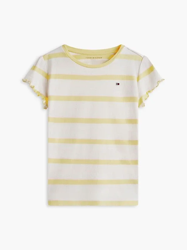 Kids’ Stripe Lettuce-Trim Sleeve T-Shirt Kids’ Stripe Lettuce-Trim Sleeve T-Shirt