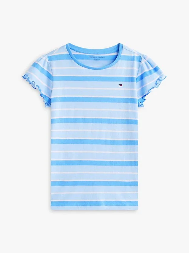 Kids’ Stripe Lettuce-Trim Sleeve T-Shirt Kids’ Stripe Lettuce-Trim Sleeve T-Shirt