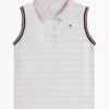 Kids’ Stripe Sleeveless Stretch Polo