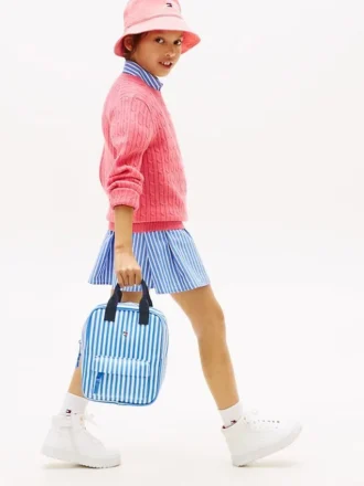 Kids’ Striped Canvas Backpack