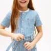 Kids’ Striped Denim Dress