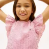 Kids’ Striped Flutter Seersucker Dress