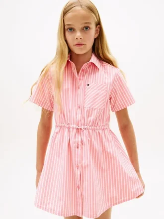 Kids’ Striped Poplin Shirtdress