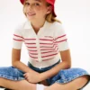 Kids’ Striped Ribbed Cardigan Polo