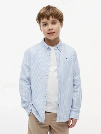 Kids’ Striped Stretch Oxford Shirt