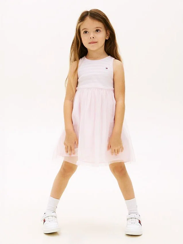 Kids’ Striped Tulle Combo Dress Kids’ Striped Tulle Combo Dress