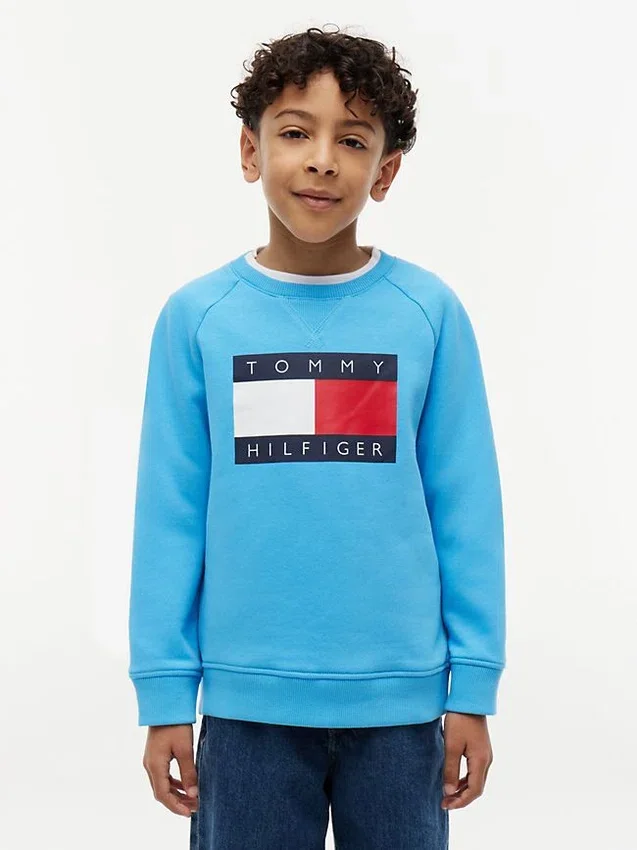Kids’ Tommy Flag Logo Raglan Sweatshirt Kids’ Tommy Flag Logo Raglan Sweatshirt