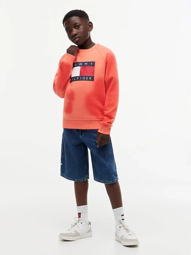 Kids’ Tommy Flag Logo Raglan Sweatshirt Kids’ Tommy Flag Logo Raglan Sweatshirt