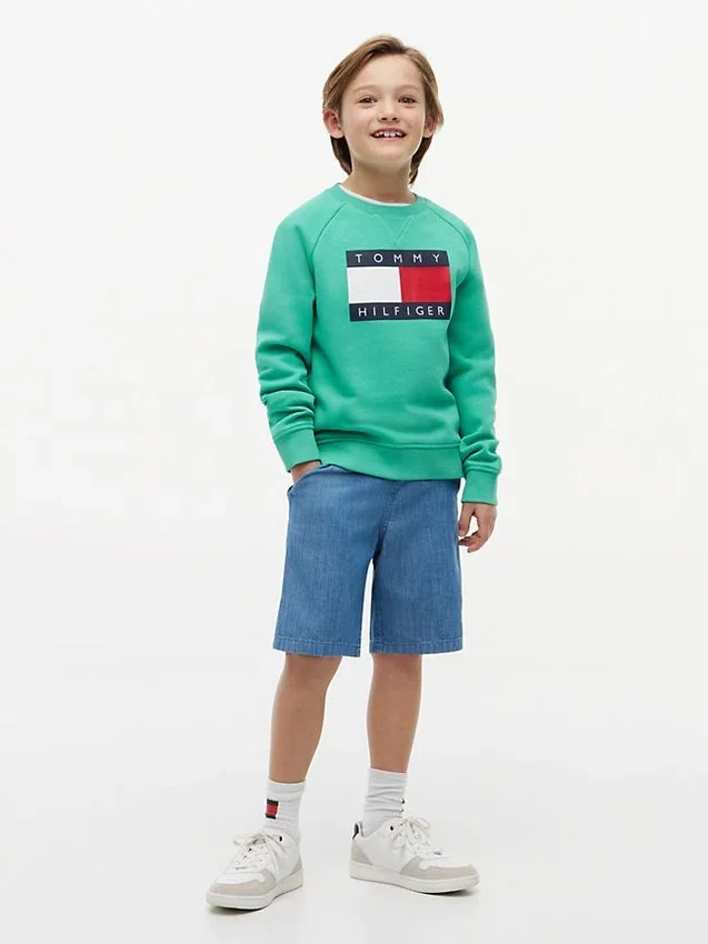 Kids’ Tommy Flag Logo Raglan Sweatshirt Kids’ Tommy Flag Logo Raglan Sweatshirt