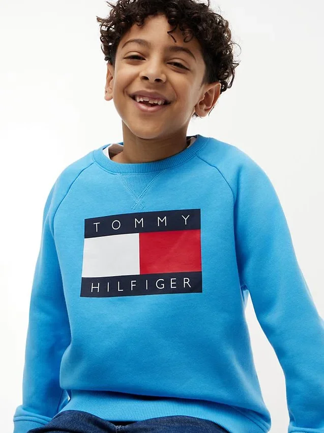 Kids’ Tommy Flag Logo Raglan Sweatshirt Kids’ Tommy Flag Logo Raglan Sweatshirt