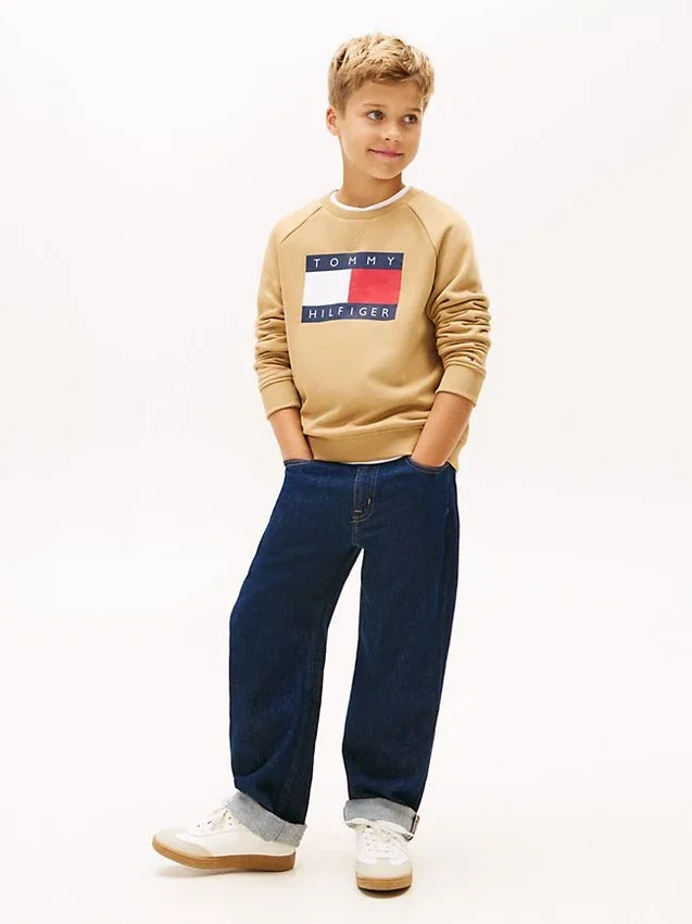Kids’ Tommy Flag Logo Raglan Sweatshirt Kids’ Tommy Flag Logo Raglan Sweatshirt
