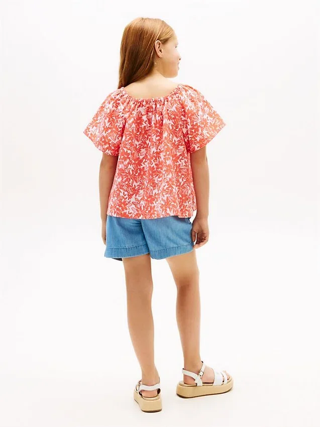 Kids’ Tropical Print Puff-Sleeve Top Kids’ Tropical Print Puff-Sleeve Top