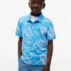 Kids’ Tropical Print Stretch Polo