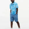 Kids’ Tropical Print Stretch Polo