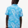 Kids’ Tropical Print Stretch Polo