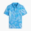 Kids’ Tropical Print Stretch Polo