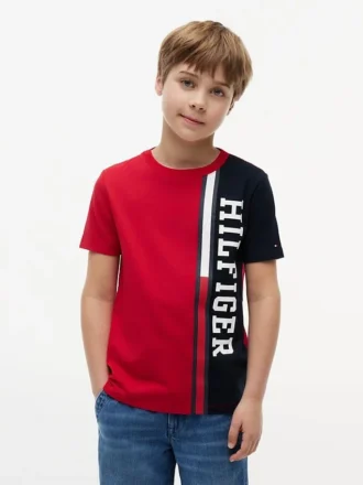 Kids’ Vertical Colorblock Logo T-Shirt