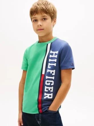 Kids’ Vertical Colorblock Logo T-Shirt