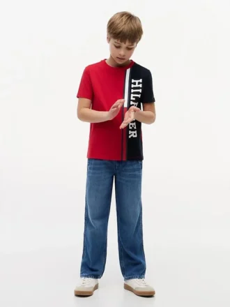 Kids’ Vertical Colorblock Logo T-Shirt