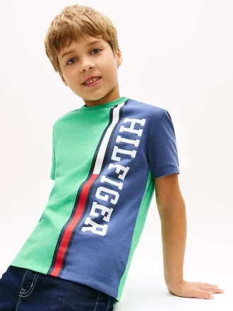 Kids’ Vertical Colorblock Logo T-Shirt