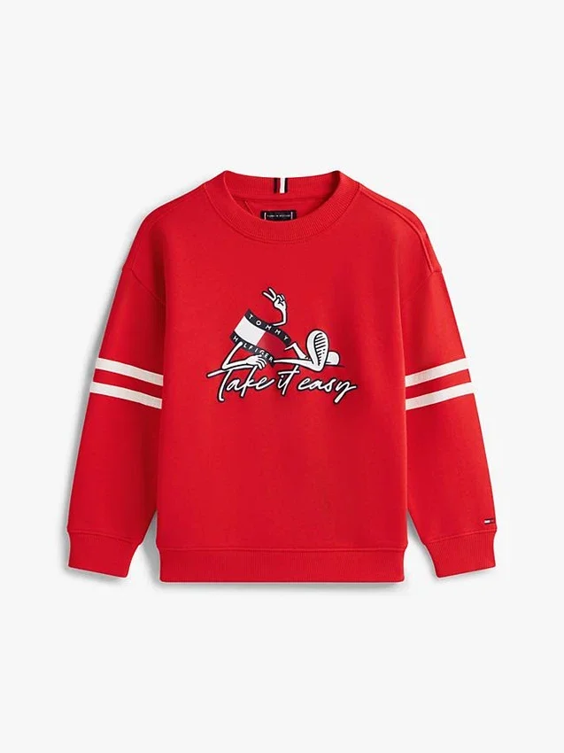 Kids’ Wavy Flag Graphic Sweatshirt Kids’ Wavy Flag Graphic Sweatshirt