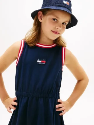 Kids’ Wavy Flag Logo Sleeveless Dress