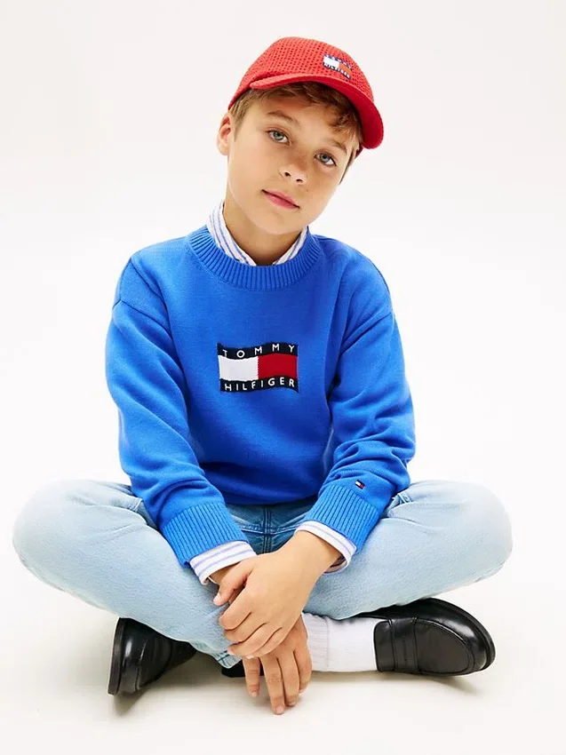 Kids’ Wavy Flag Logo Sweater Kids’ Wavy Flag Logo Sweater