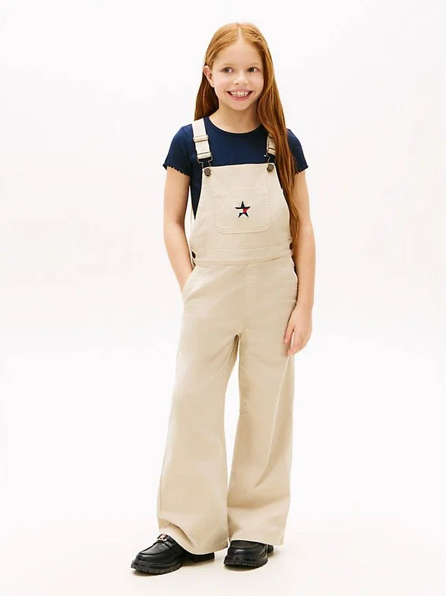 Kids’ Wide Leg Stretch Denim Overall Kids’ Wide Leg Stretch Denim Overall