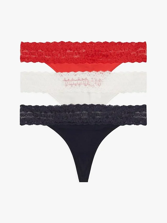 Lace-Trim Thong 3-Pack Lace-Trim Thong 3-Pack