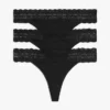 Lace-Trim Thong 3-Pack